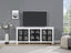 Vilo Home Sarasota 70" Solid Wood 2 Tone White/Black Farmhouse TV Stand with Distressed Design