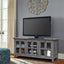 Vilo Home Sarasota 70" Solid Wood Gray TV Stand with Distressed Design