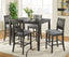 Vilo Home Ithaca Gray 5 Piece Counter Height Dining Set