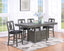 Vilo Home Tuscan Hills 5pc Piece Gray Pub Storage Dining Set