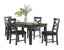 Vilo Home Industrial Charms Black 5 Piece Dining Set