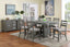 Vilo Home 7 Piece Set Palermo Gray Pub Dining Set