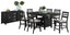 Vilo Home Palermo 7 Piece Black Pub Height Dining Set